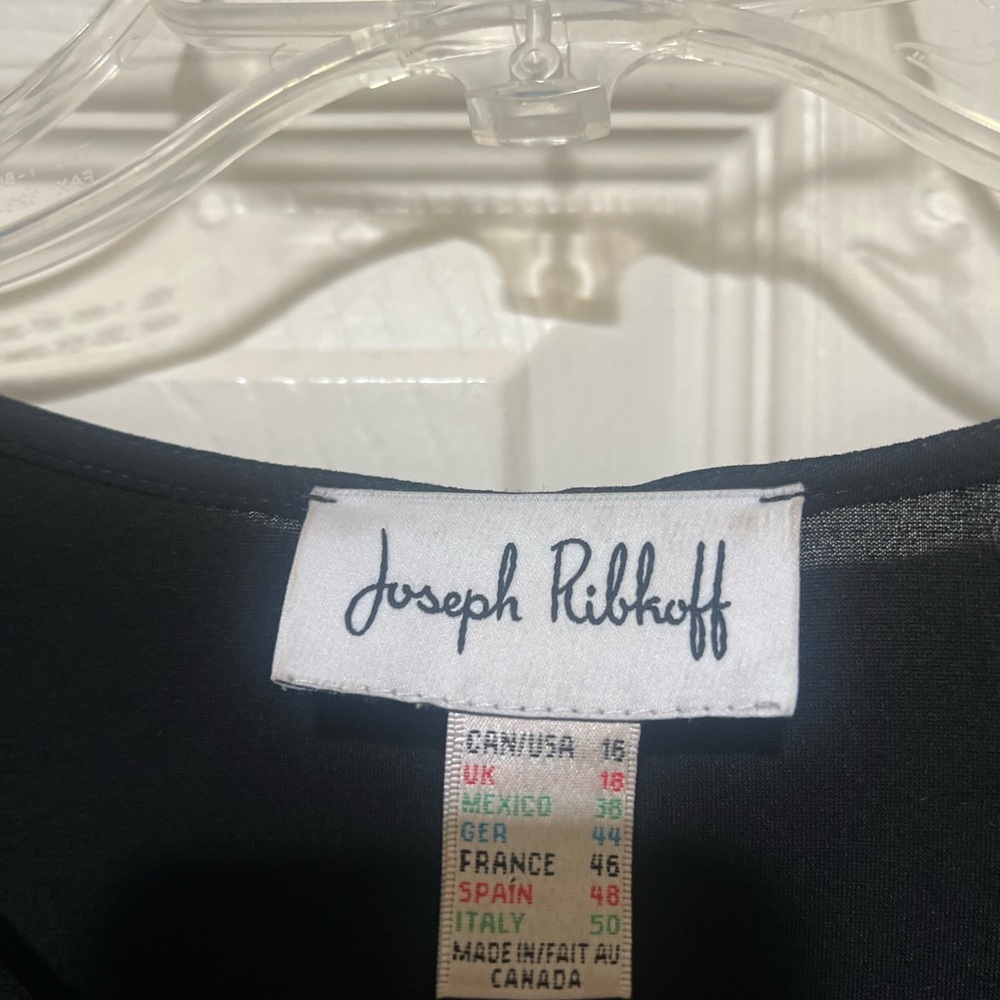 Joseph Ribkoff Harem Draped Slouchy Cold Shoulder Zip Jumpsuit Stretch‎ Goth 16 - Picture 4 of 11